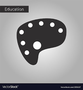 Palette black and white style icon vector image