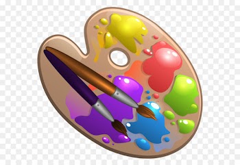 Palette Paintbrush - School Palette with Paint Brushes PNG Clipart Picture 
