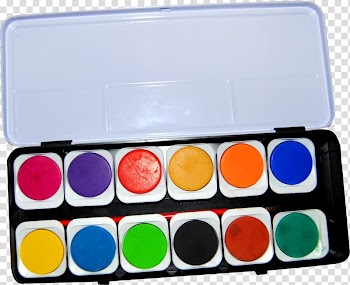 Palette Watercolor painting , makeup tools transparent background PNG clipart