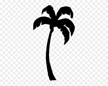 Palm Black Clip Art At Clker - Palm Tree Clipart Black And White