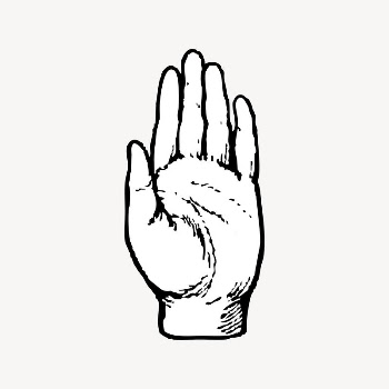 Palm hand clipart, vintage illustration | Free Vector Illustration - rawpixel