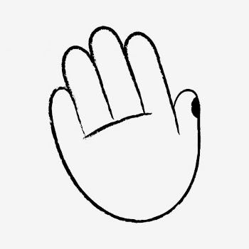 Palm hand gesture, doodle line | Free Vector Illustration - rawpixel