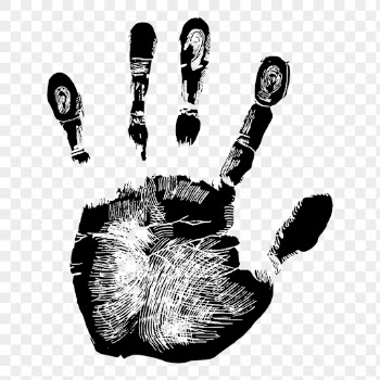 Palm hand print png silhouette, | Free PNG - rawpixel