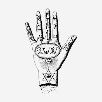 Palm reading hand drawn illustration, | Free Photo - rawpixel