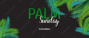 Palm Sunday (HOSSANA!) Holiday Greeting Card. Christian Palm Sunday Vector Illustration.
