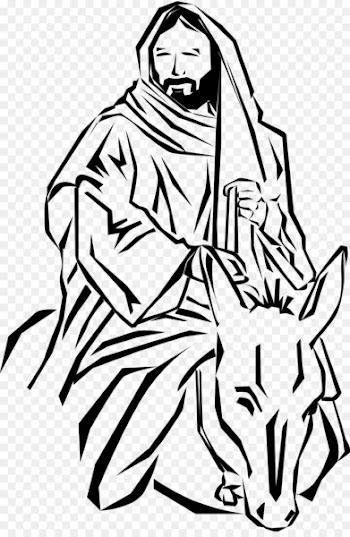 Palm Sunday Triumphal entry into Jerusalem Easter Clip art - HOLY WEEK 