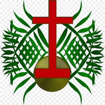 Palm Sunday Wish Holy Week Greeting Illustration - Green bamboo leaves 