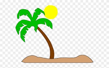 Palm Tree Beach Clip Art