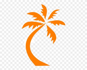 Palm Tree Clip Art At Clker - Orange Palm Tree Clip Art