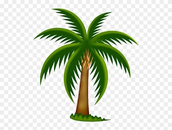 Palm Tree Clip Art Transparent Background Free - Date Tree Clip Art