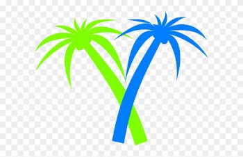 Palm Tree Clip Art Transparent Background - Neon Palm Tree Clip Art
