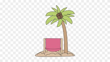 Palm Tree Clipart Beach Chair - Clipart Beach Palm Tree