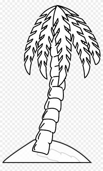 Palm Tree Clipart Black And White - Clipart Of Date Trees Black And White