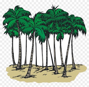 Palm Tree Clipart Group - Clipart Group Of Trees