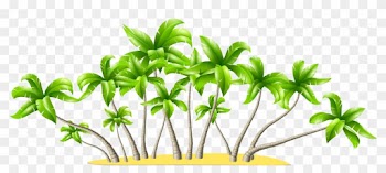 Palm Tree Clipart Tropical Flower - Palm Trees Clip Art Png