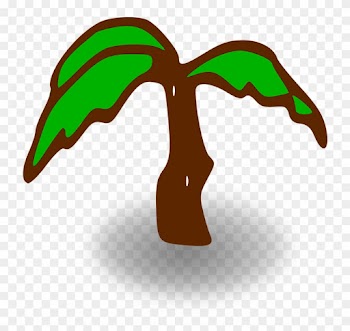 Palm Tree Green Brown Leaves Beach Tropical - Palm Tree Clip Art