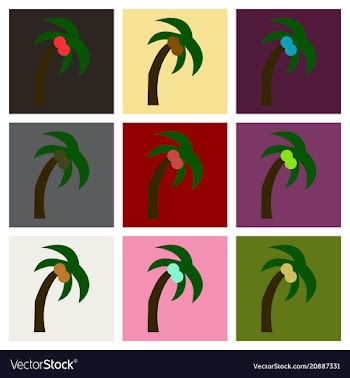 Palm tree isolated vector image