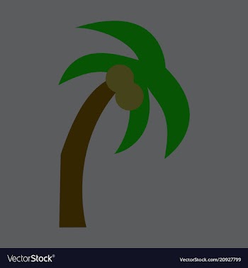 Palm tree isolated vector image