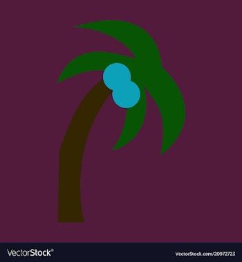 Palm tree isolated vector image