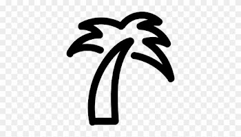 Palm Tree Outline Vector - Palm Tree Outline Png