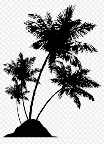 Palm Tree Silhouette Png - Beach Palm Tree Silhouette Png