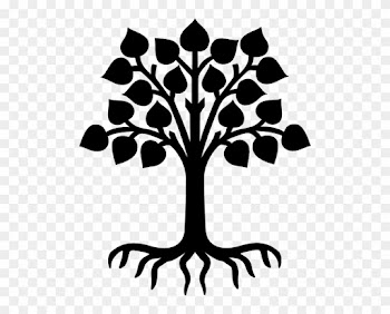 Palm Tree Silhouette - Tree With Roots Clipart Black And White