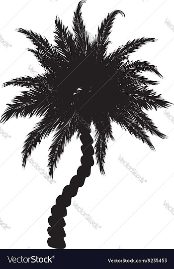 Palm Tree Silhouette2 vector image