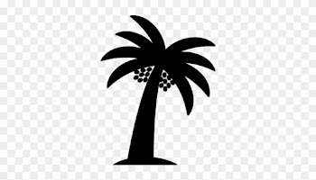 Palm Tree With Date Vector - Date Palm Tree Vector