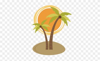 Palm Tree With Sun Svg - Palm Tree And Sun
