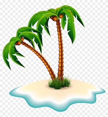 Palm Trees And Island Png Clipart Image - Palm Trees Clipart