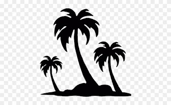 Palm Trees Die Cut Vinyl Decal Pv844 Cricut, Silhouettes - Palm Tree Drawing Simple