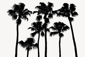 Palm trees silhouette clipart, nature | Free Vector - rawpixel