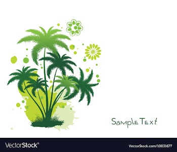 Palm trees vector image