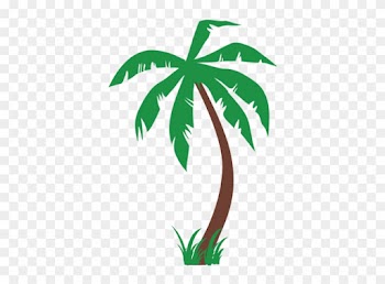 Palm Trees With Grass Wall Decal - Palm Tree With Grass