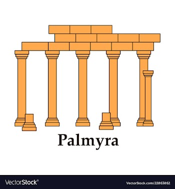 Palmyra in syria flat cartoon style historic vector image