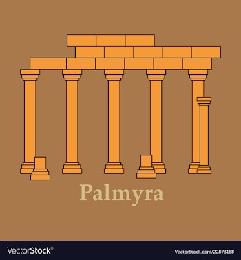 Palmyra in syria flat cartoon style historic vector image