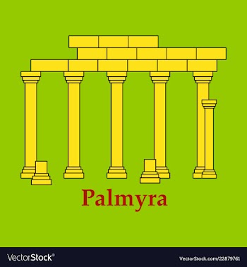 Palmyra in syria flat cartoon style historic vector image