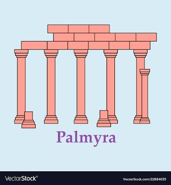 Palmyra in syria flat cartoon style historic vector image