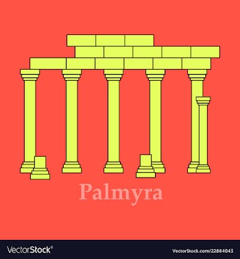 Palmyra in syria flat cartoon style historic vector image
