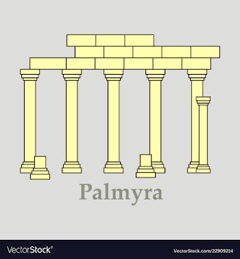 Palmyra in syria flat cartoon style historic vector image