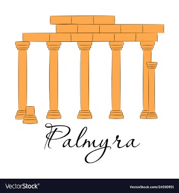 Palmyra in syria flat cartoon style historic vector image