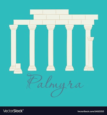 Palmyra in syria flat cartoon style historic vector image