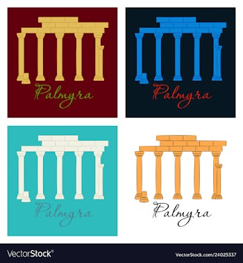 Palmyra in syria flat cartoon style historic vector image
