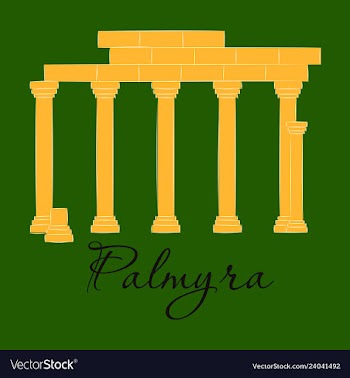 Palmyra in syria flat cartoon style historic vector image