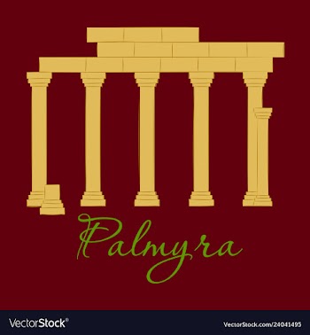 Palmyra in syria flat cartoon style historic vector image