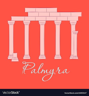 Palmyra in syria flat cartoon style historic vector image
