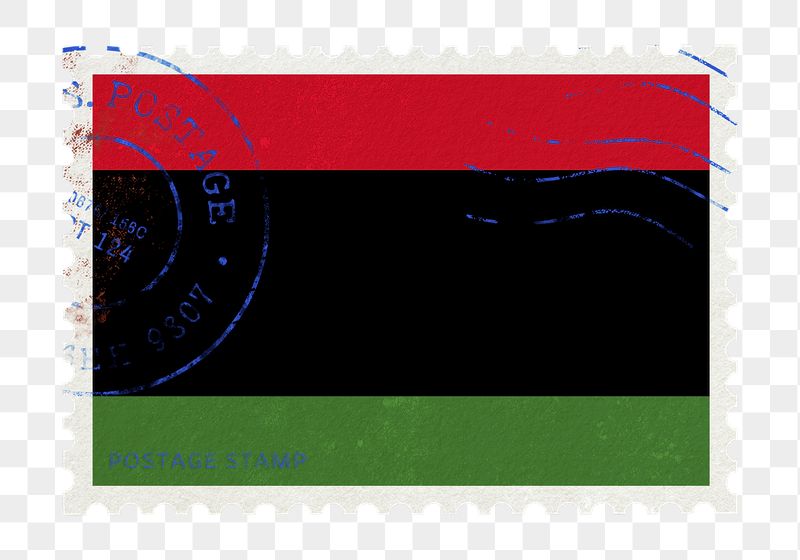 Pan-African flag png post stamp | Free PNG - rawpixel