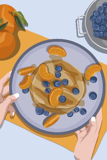 Pancake breakfast background, aesthetic illustration | Free Photo Illustration - rawpixel