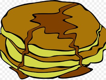 Pancake, Breakfast, Pancake Breakfast, Yellow, Line Art PNG