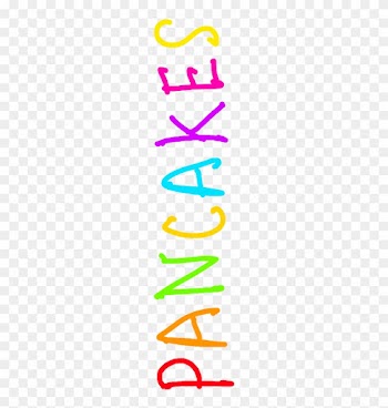 Pancakes Breakfast Food Pastry Words Word Rainbow Lette - Pastry